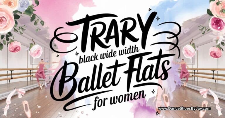 trary black wide width ballet flats for women